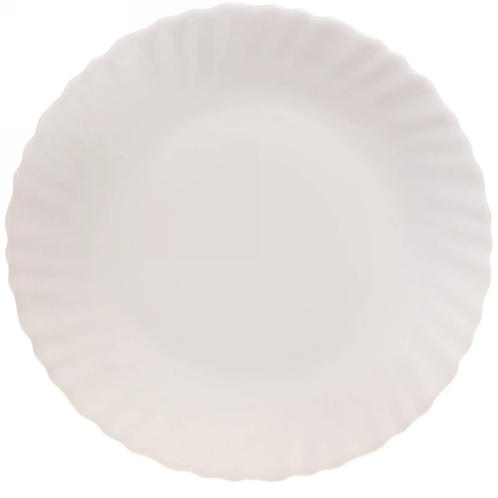 Тарелка «White magic» 19,5см стеклокерамика Волна