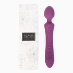 Фиолетовый двусторонний вибратор - 23,5 см. (Цвет: фиолетовый)