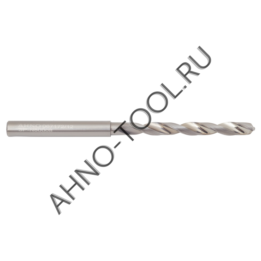 Сверло 3.5мм монолитное твердосплавное 8D без подвода СОЖ. для цветных металлов SP-N800080350 VHM AHNO