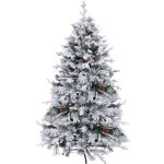 Елка «Заснеженная принцесса» 180 см, ПВХ, леска, резина с белым напылением (838 веток)