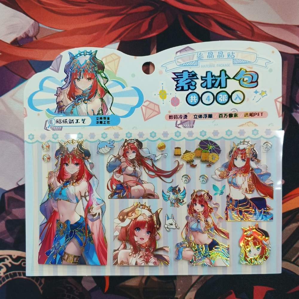 Прозрачные стикеры "Genshin Impact - Нилу"