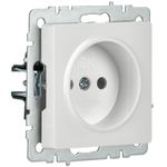 BRITE Розетка 1-местная без заземления без защитных шторок 10А РС10-1-0-БрБ белый IEK
