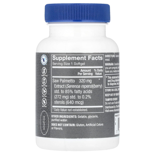 The Vitamin Shoppe, Мужская пила-пальма, 320 мг, 100 мягких таблеток