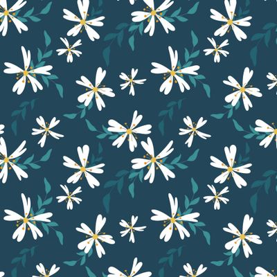 Белые цветы на темном