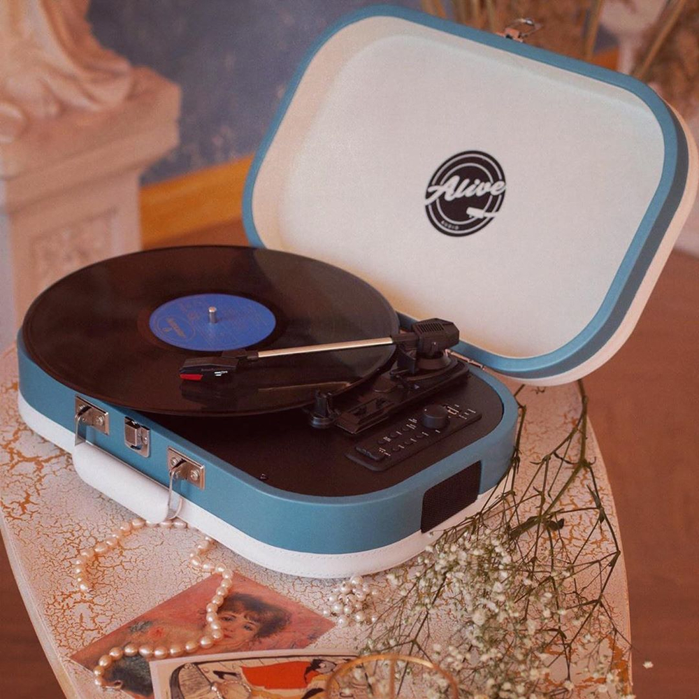 Проигрыватель Винила Alive Audio Vintage c Bluetooth (Cold Wave)