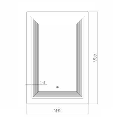 Зеркало Azario Магнум 60 см ФР-00001364 с подсветкой