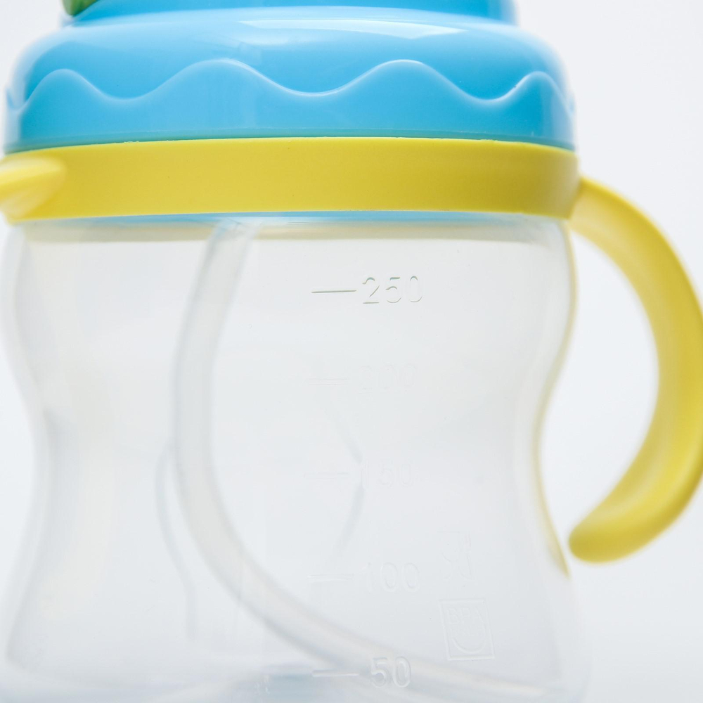 4591127 Поильник с силиконовой трубочкой, 250 мл, цвет голубой
