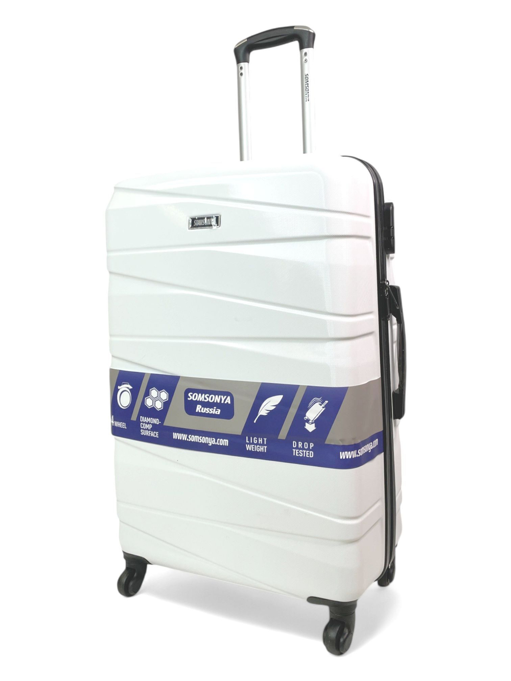 Большой чемодан Bon-Voyage Model Ten, Белый, L-