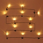 Гирлянда для дома 4 м 20 ламп LED «Свечи» зелёный пров. IP-20 Теплый белый