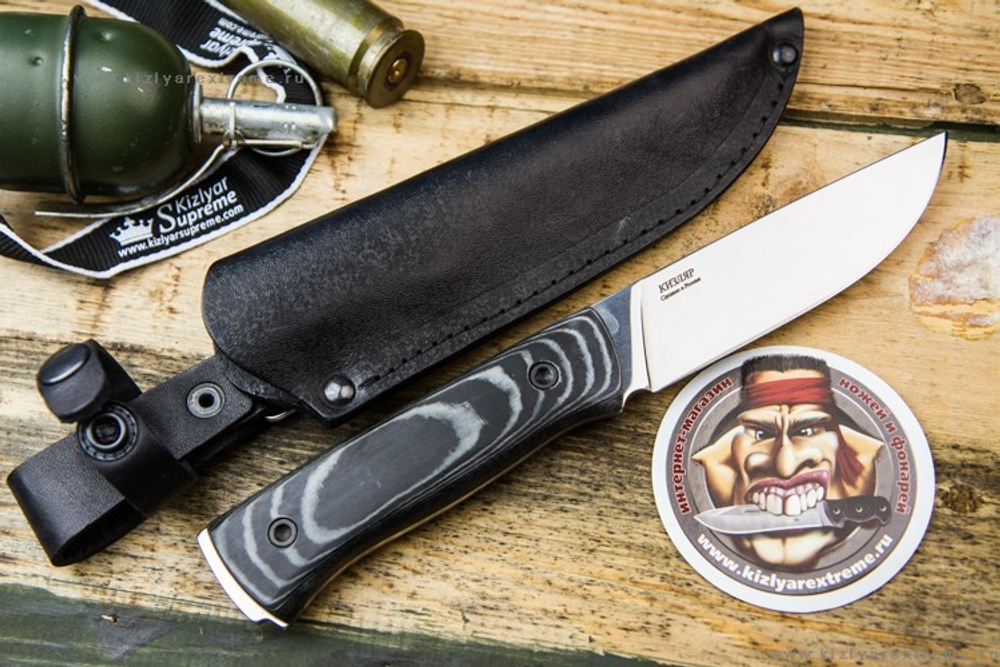 Туристический нож Стерх-1 Полированный Микарта - ПП Кизляр, купить с ...