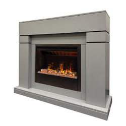Электрокамин RealFlame Lindelse 26 GR серый, графит c очагом 3D Helios 26 SBG