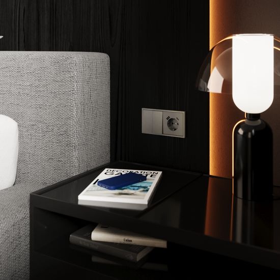 Перекрестный переключатель встраиваемый VOLTUM S70 двухклавишный 10А, (шелк)