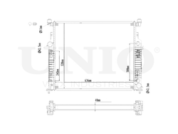 Радиатор охлаждения двигателя UNIO RAD-10136