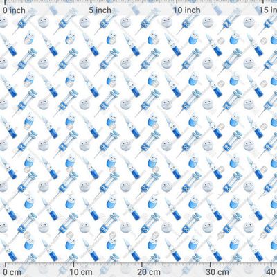 Медицинский узор с шприцем и лекарствами by Anin.art 857 DPI