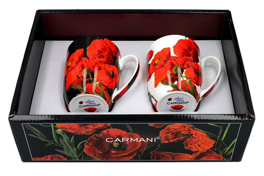Набор кружек 2шт 380мл Carmani Маки