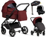 Детская коляска Tutis Leo 3 Plus 4 в 1 с автокреслом Elo Lux EduSky Black и базой 1582220 Burgundy