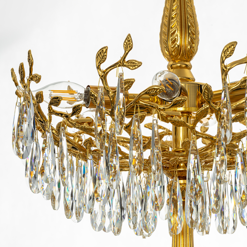 Citilux RITZ CL310262 Люстра хрустальная подвесная Золото