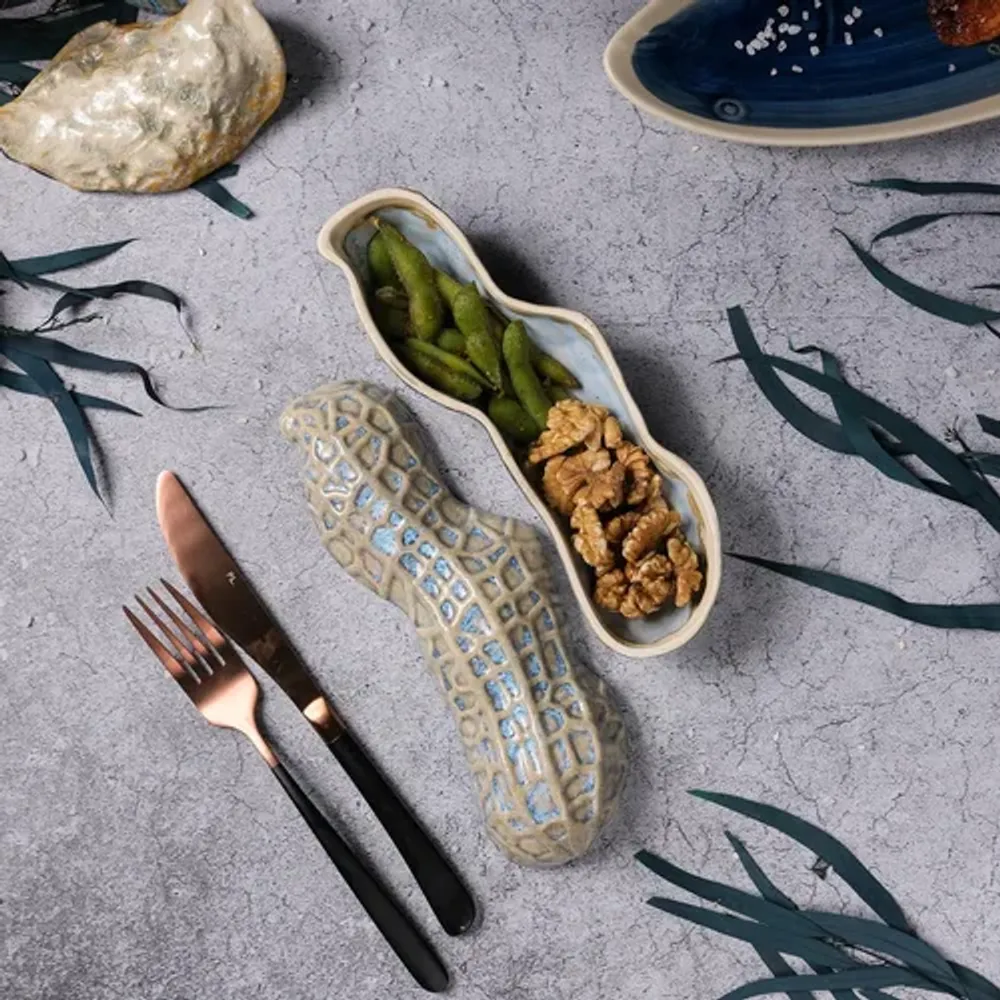 Блюдо для подачи 22,7*6,5 см h7,5/4,2 см 195 мл Groundnut Northern Blue Frutti di Mare P.L. [1]