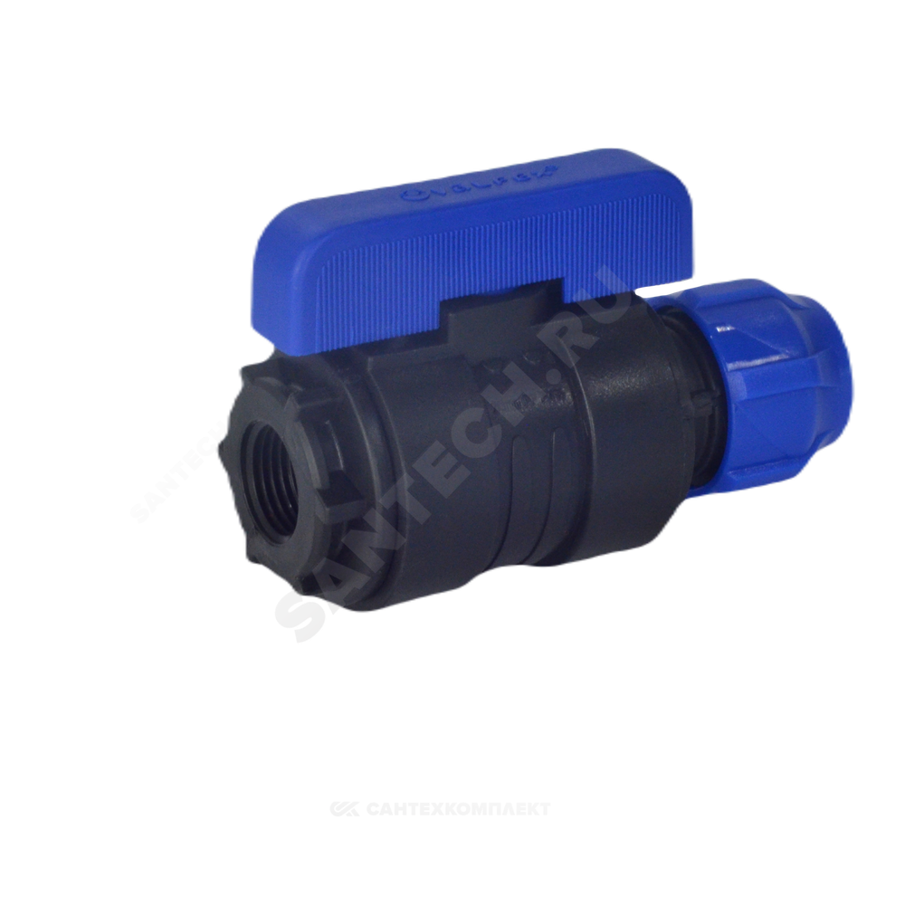 Кран шаровой компрессионный ПЭ Дн 32х3/4" ВР Ру16 VALFEX 1210012532034