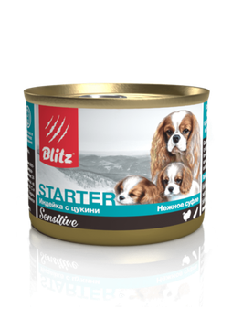 Blitz Starter "Индейка с цукини" консервированный корм для щенков, беременных и кормящих сук
