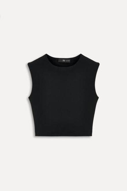 ZARA УКОРОЧЕННЫЙ ТОП С ПРЯЖКОЙ — 50TH ANNIVERSARY, БЕЛЫЙ