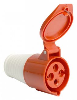 Розетка переносная разборная с заземлением и крышкой Stekker RST 49442