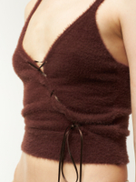 Топ Fluffy Cami With Suedette Ties