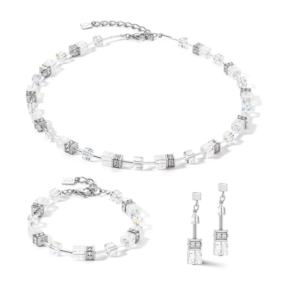 Серьги Coeur de Lion White-Silver 3018/21-1417