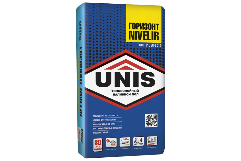Наливной пол Unis Горизонт Nivelir 20 кг
