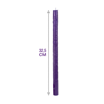 Свеча маканная фиолетовая большая № 4, воск, 2x32,5 см