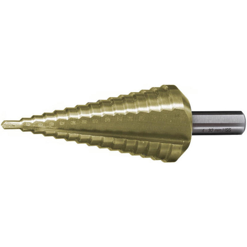 Сверло ступенчатое HSS-TiN с прямым желобком, 4 — 32 мм Makita D-40135