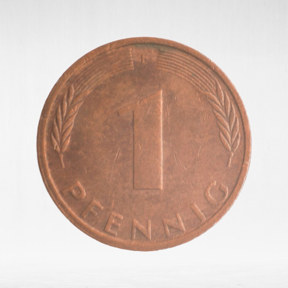 Germany, 1 Pfennig, 1974, (Stuttgart Mint - "F"), VF