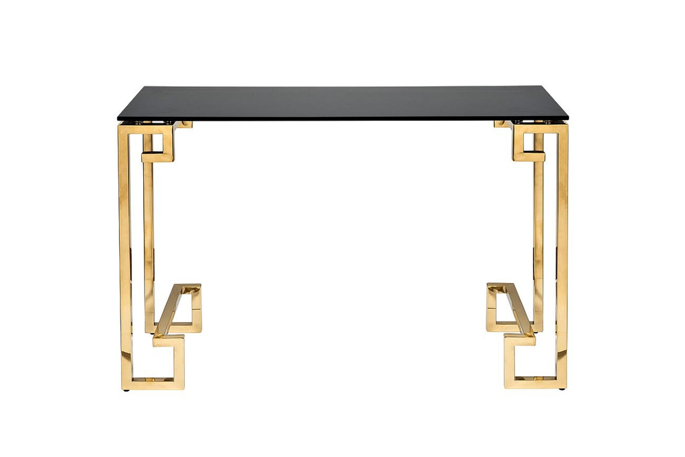 13RXC3049-GOLD Консоль черное стекло/золото 120*40*78см