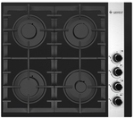 Поверхность варочная  Гефест СГ СВН 2230 К23 (чер. стекло вставка нержавейка, газ/к, 60*52)