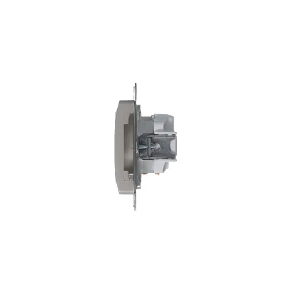 Розетка 1-м СП Glossa 16А IP20 250В с заземл. механизм платина SE GSL001243