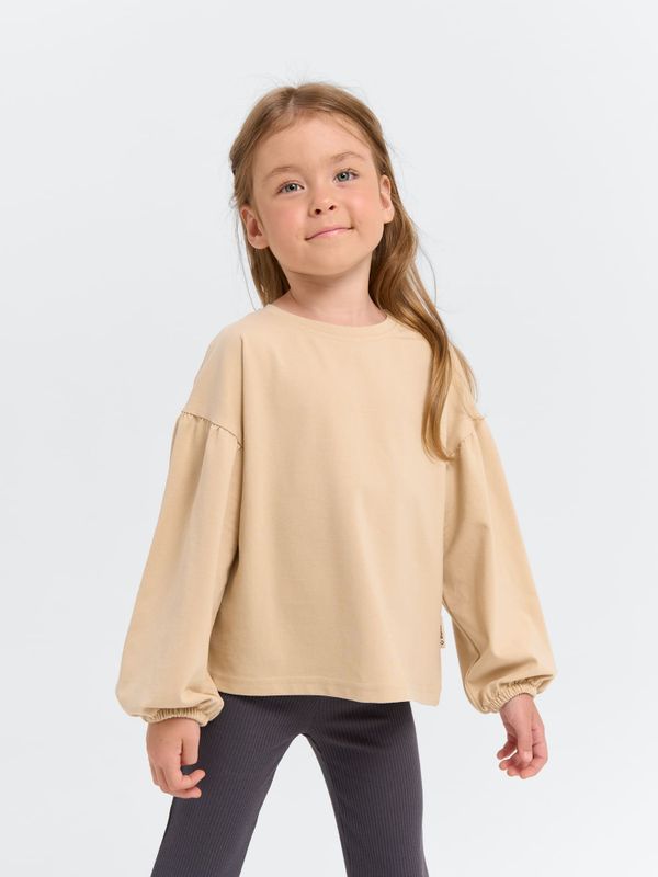 Лонгслив с объемными рукавами 