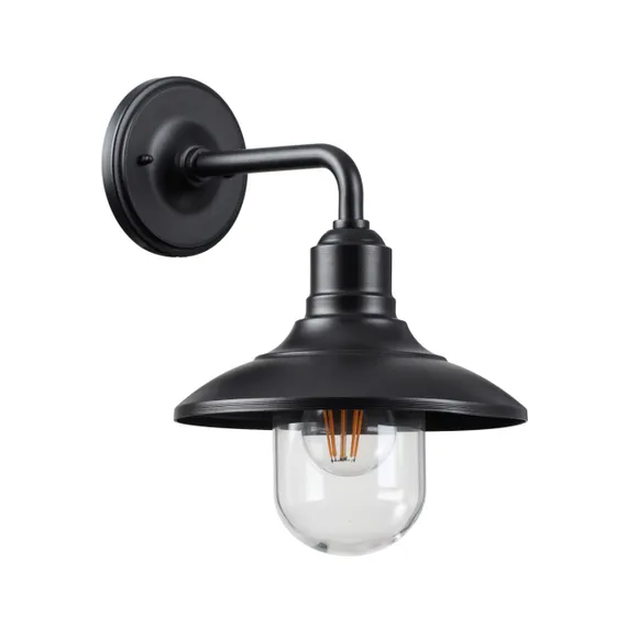 4965/1W NATURE ODL22 713 черный/стекло Ландшафтный настен.светильник E27 1*60W IP44 CAMPA