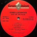 Didier Lockwood - Out Of The Blue (США 1985г.)