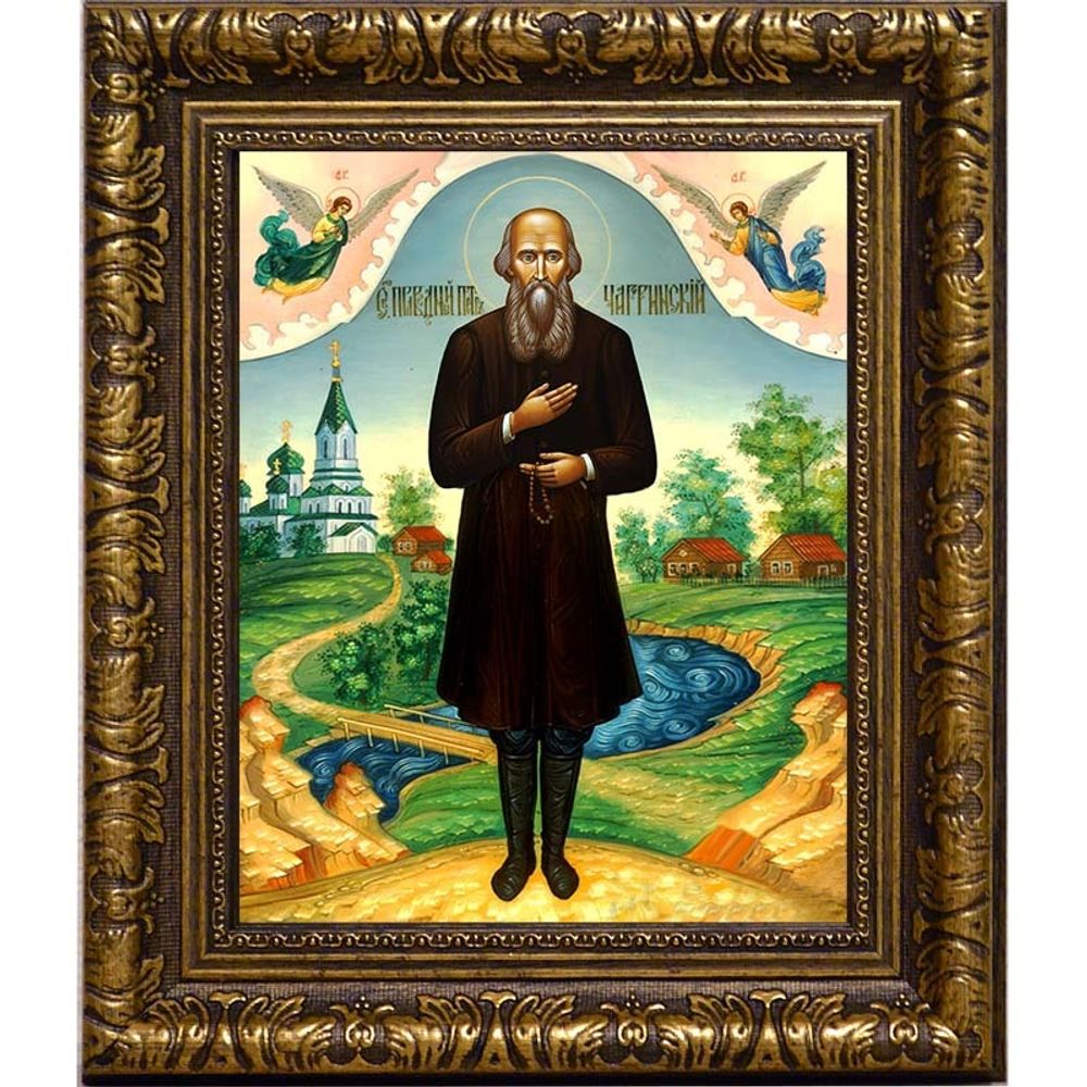 Петр Чагринский преподобный. Икона на холсте.