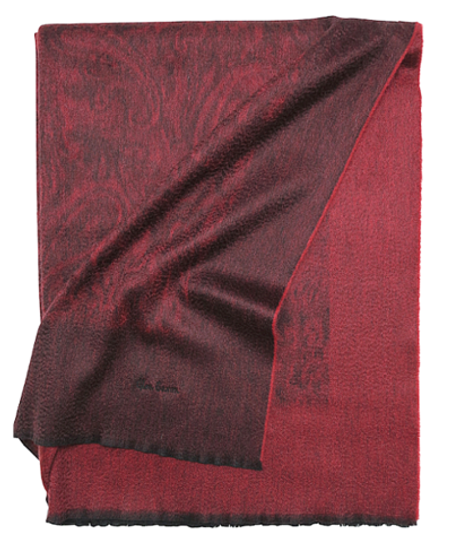 Плед 150х200 Glen Saxon Border Paisley Black Carmine