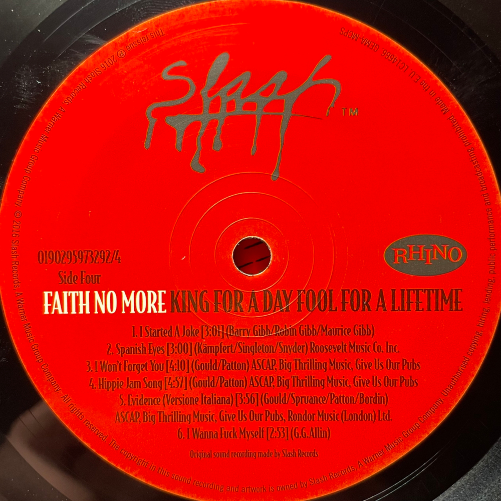 Faith No More ‎– King For A Day Fool For A Lifetime 2LP (Европа 2019г.)