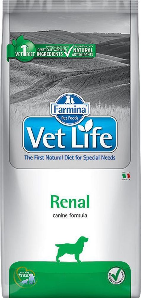 Farmina VetLife 2 кг Renal для собак при заболеваниях почек