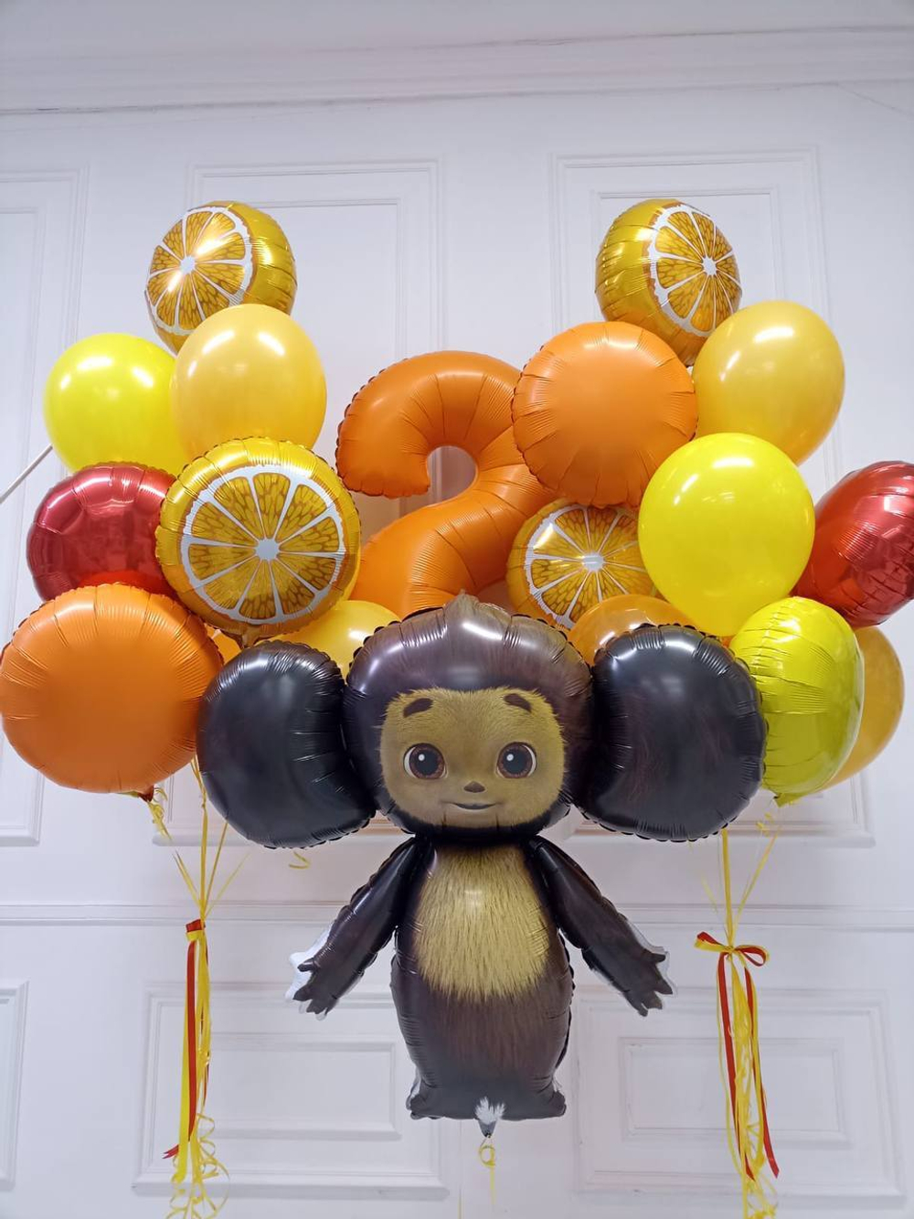 Весёлое облако: шары с Чебурашкой для малышей