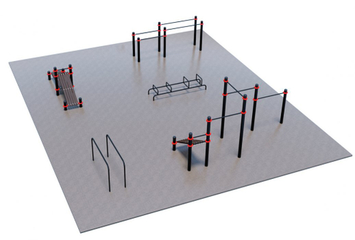 Проект Дворовая площадка для Воркаут и ГТО 2-5 (12 x 10 м)