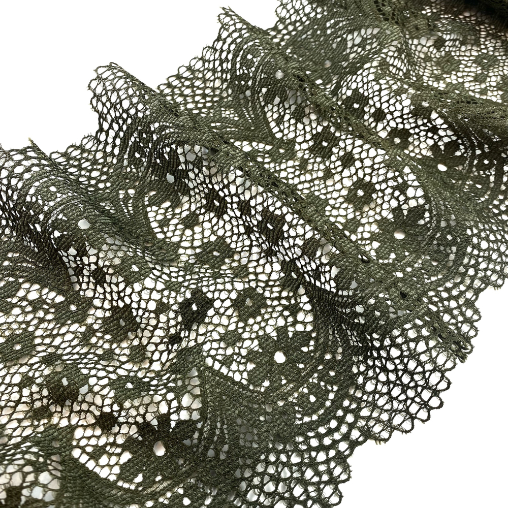 Кружево эластичное хаки 19,5 см