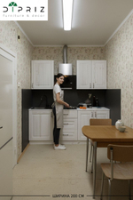 Кухонный модуль 121х60х85, напольный угловой, Стокгольм Светлый, массив сосны, белый, Dipriz