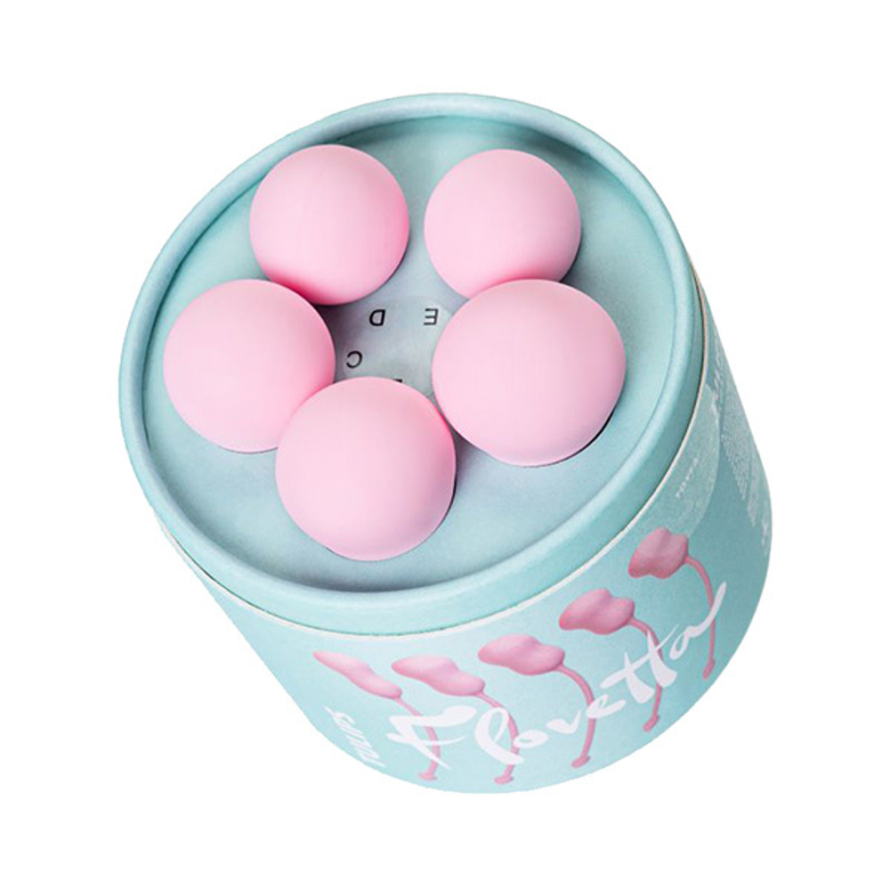 Набор из 5 розовых вагинальных шариков 1,9-3,5см ToyFa Flovetta Tulips 457710