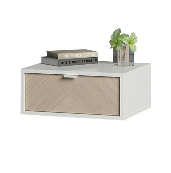 Тумба прикроватная Fjord 1 ящик подвесная (белая)