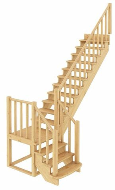 Лестница на второй этаж К-022м Правая