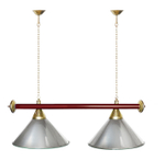 Лампа STARTBILLIARDS 2 пл. (плафоны зеленые,штанга зеленая,фурнитура золото)